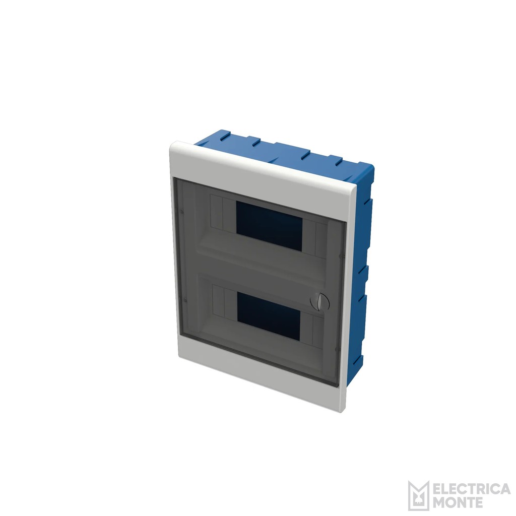 Caja de Embutir c/puerta 10 a 18  Modulos con Riel Plastico Cabrera