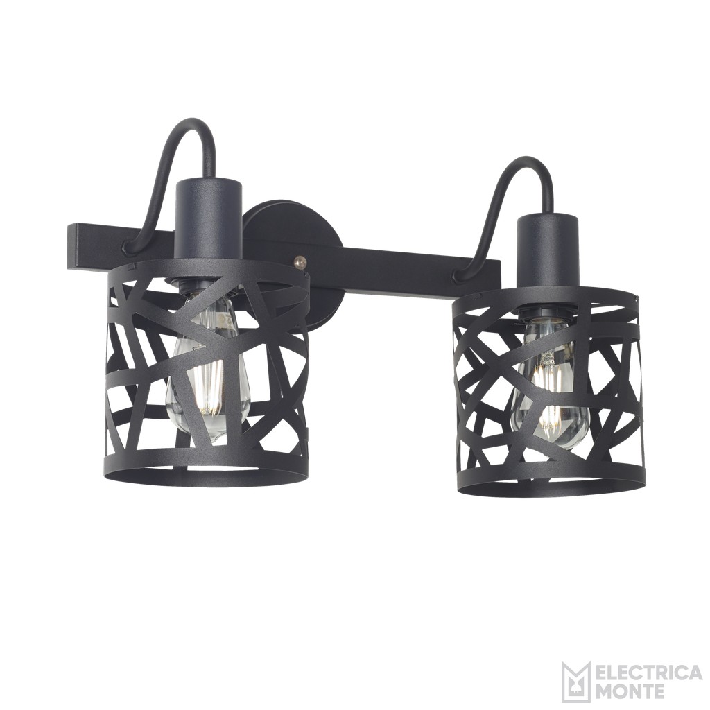 Aplique "RONDA" 2 Luces Negro
