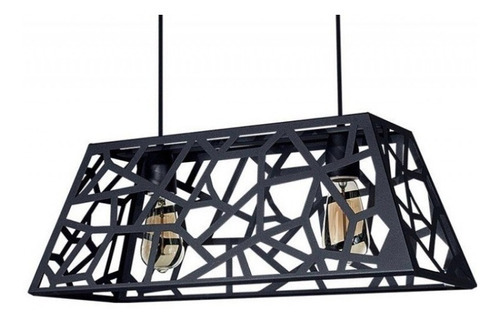 Colgante "MERIDA" 2 Luces Negro