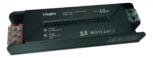 Fuente Transformador Slim Black 12V 60W 5A Trefilight
