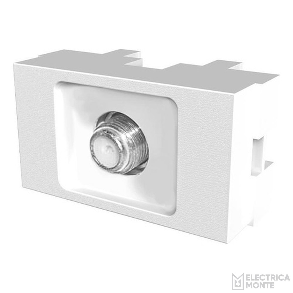 Toma TV c/ acople roscado pin fino 0 db 75ohm Platinum Blanco Jeluz