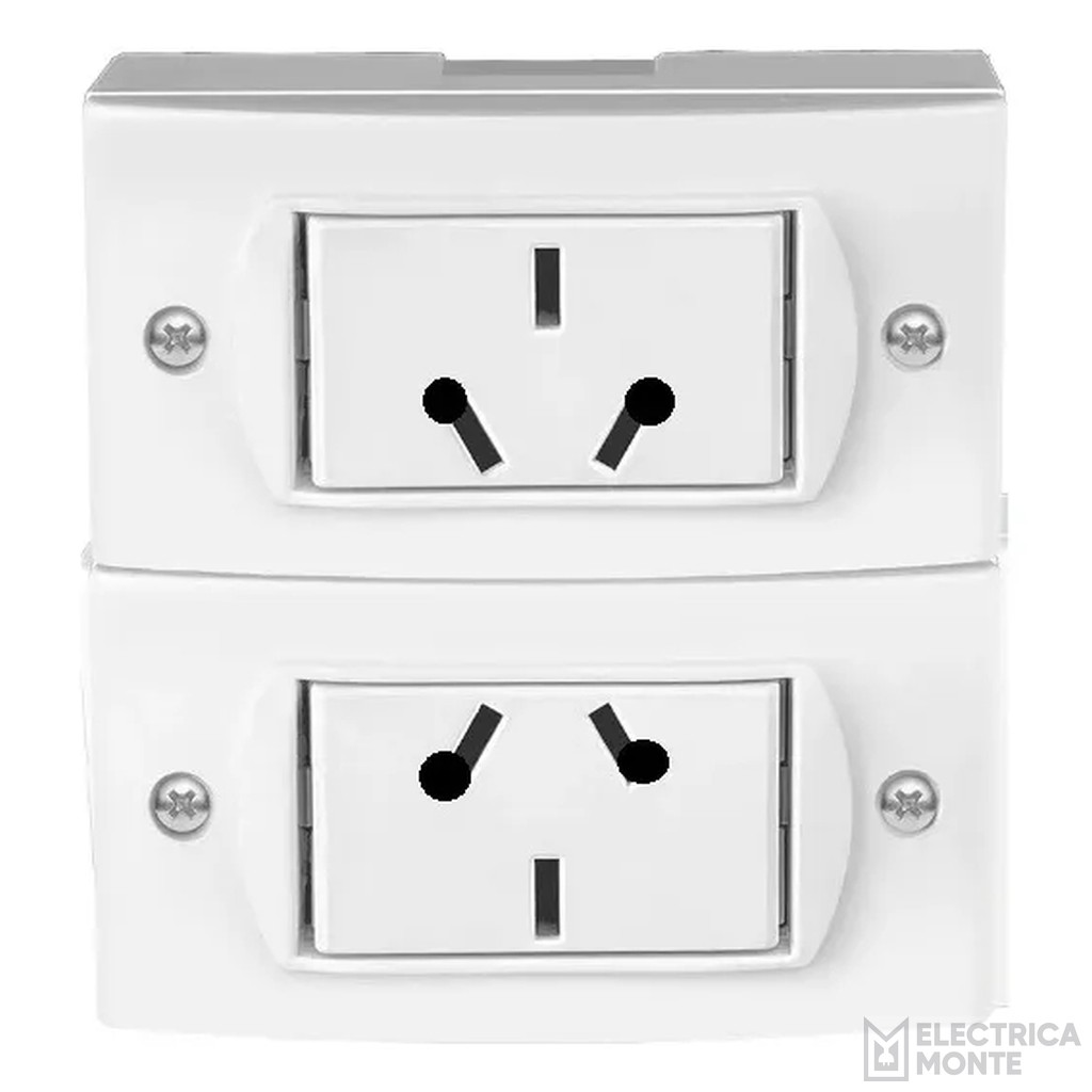 2 Tomas Bipolares + Tierra 250Vca 10A Jeluz