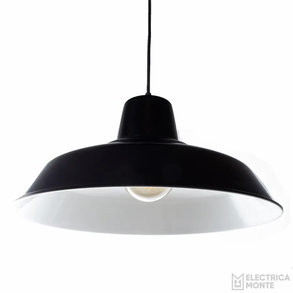 Colgante de Chapa Galponero 35 Cm Negro Base Blanca