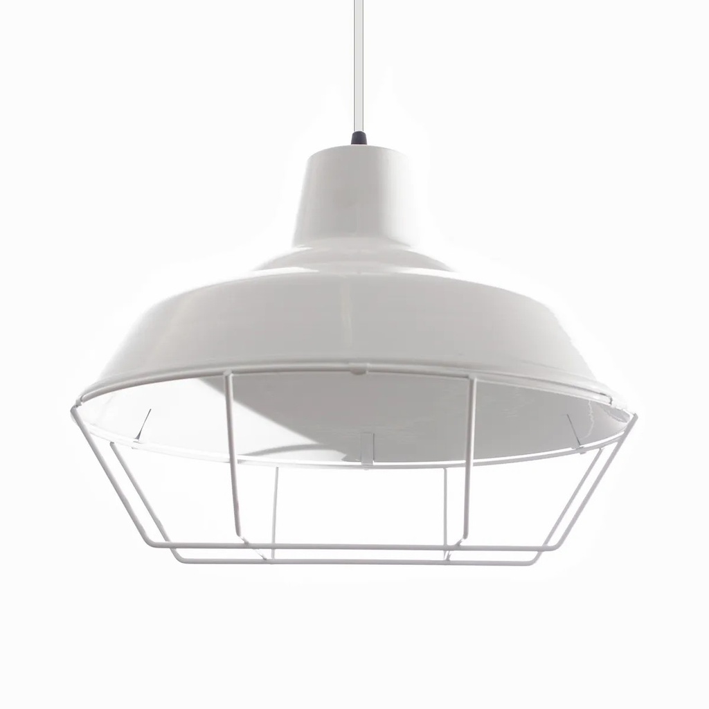 Colgante de Chapa Galponero R 30 Cm Blanco Base Blanca