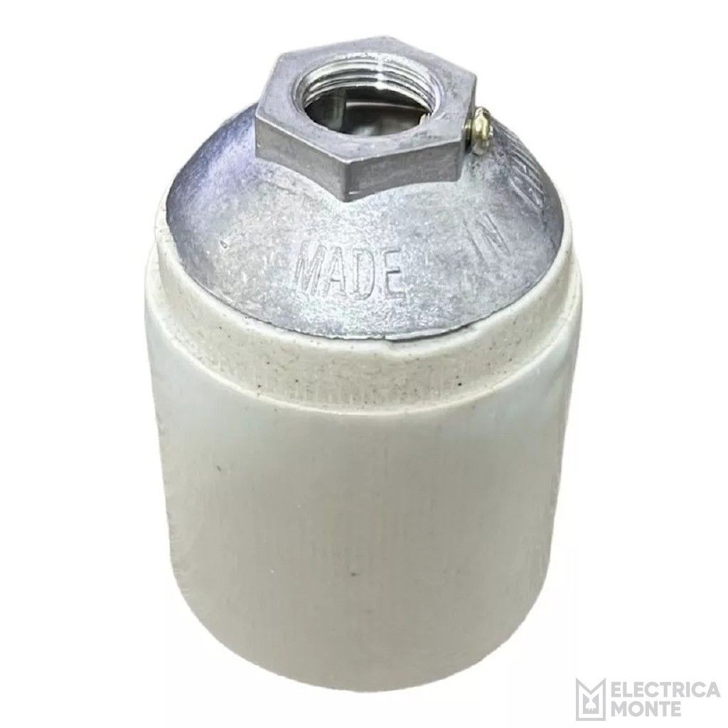 Portalampara Ceramica E40 Con Casquillo