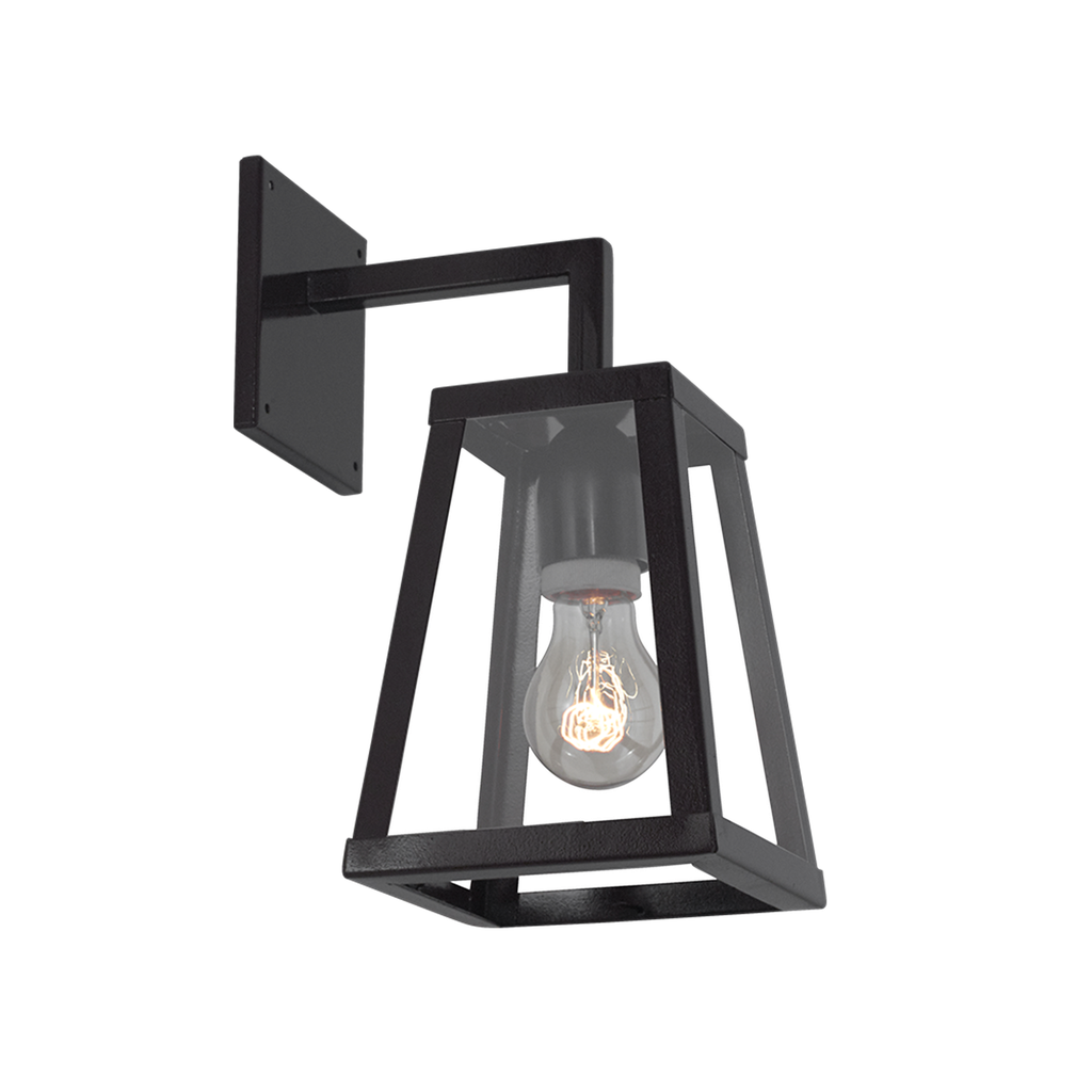 Farol Zeus II Chico Interior/Exterior Vidrio Transparente E27 Chapa