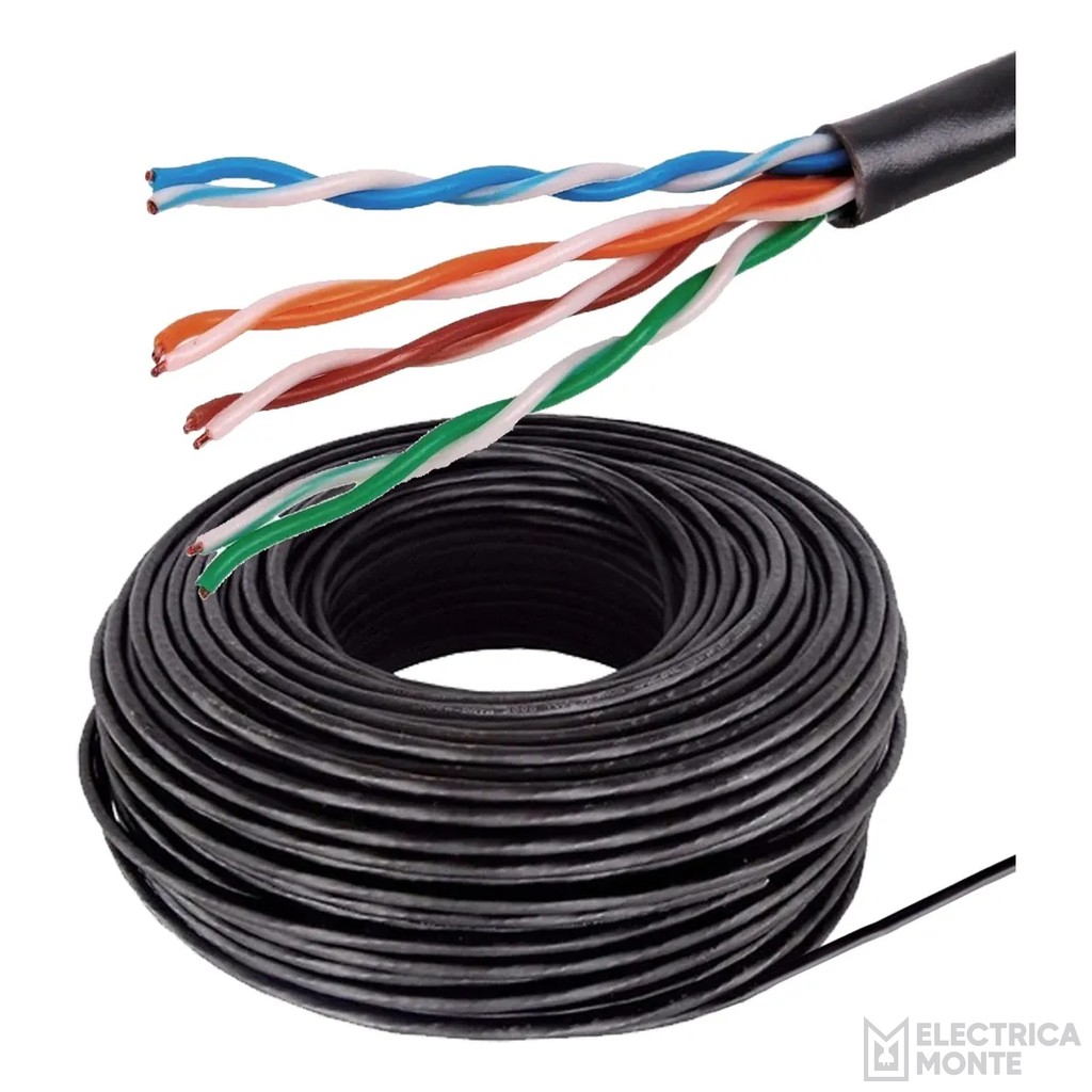 Cable UTP Negro Interior / Exterior Cat. 5 Argenplas