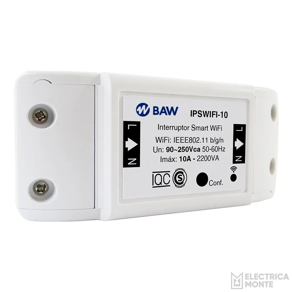 Interruptor Inteligente Smart 10A WIFI BAW