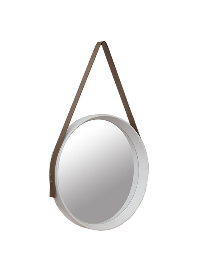 Espejo Circular Deco Colgante Blanco
