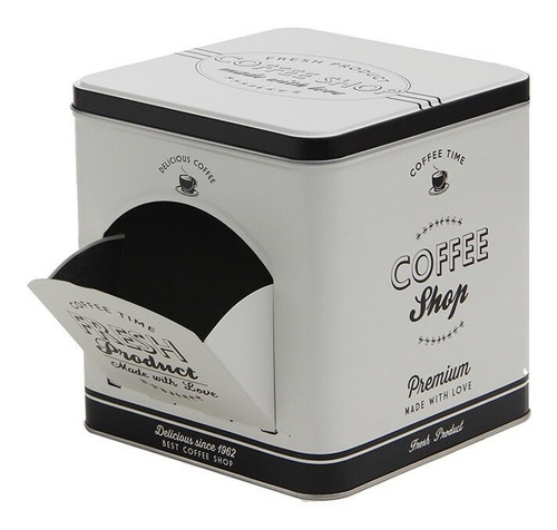 Lata Deco Cafe y Té Negro