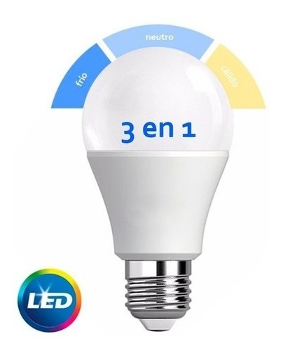 COLOR SELECT 9W E27 3000-4000-6500K 640LM