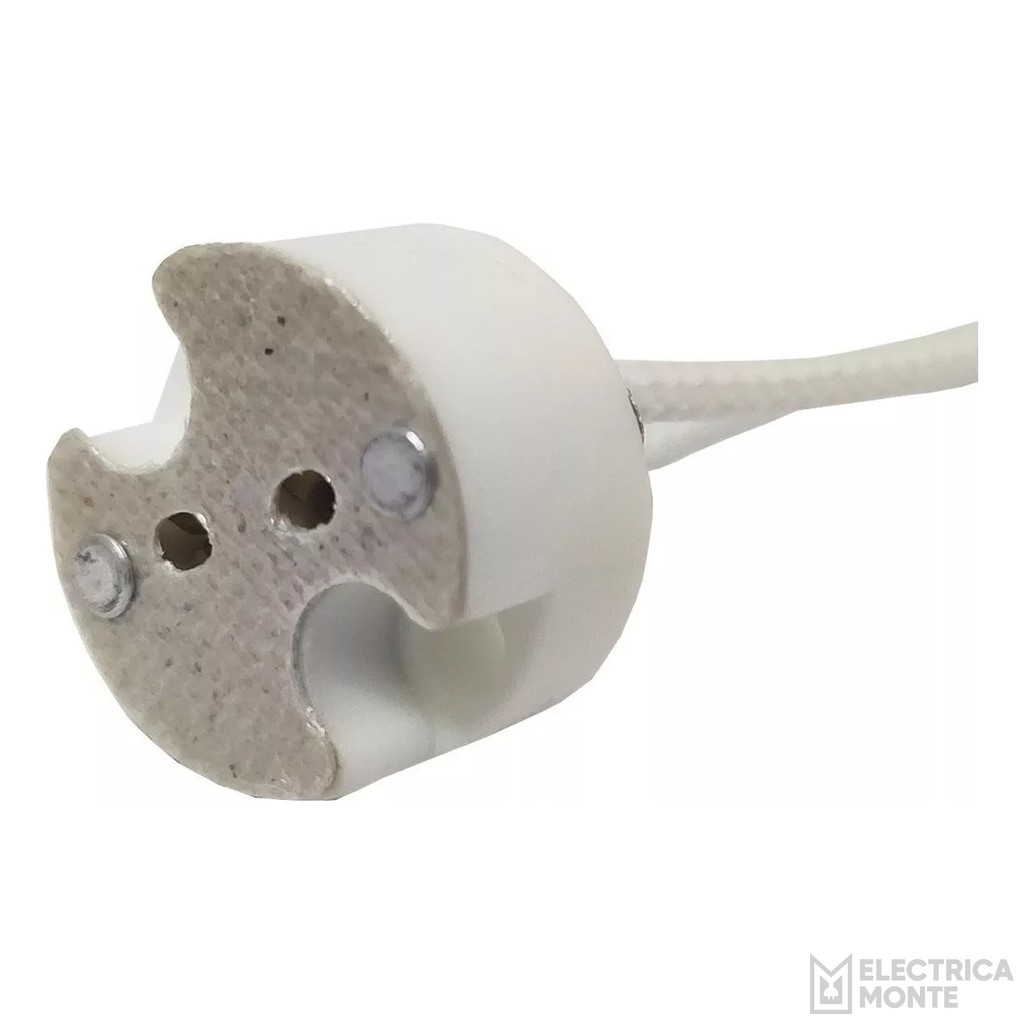 Zocalo Bipin G4 MR16 c/Cable Siliconado 20cm