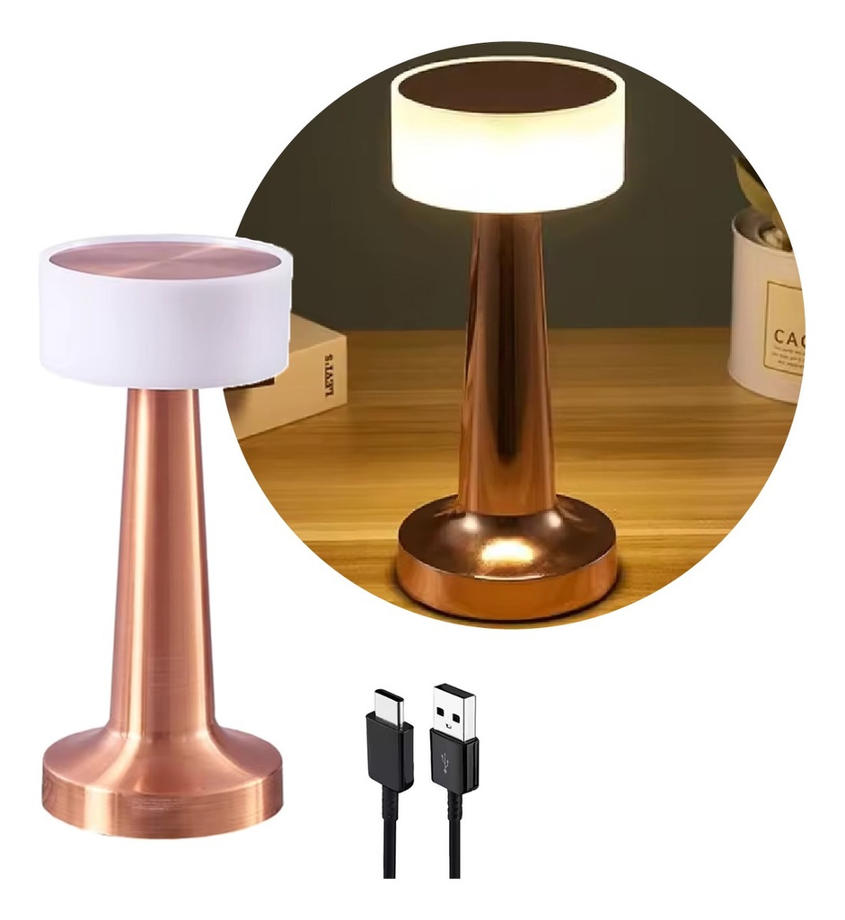 Lampara Velador LED de Escritorio Oryx Cobre