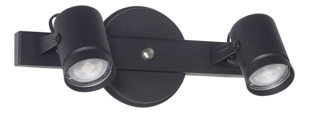 Spot Granada 2 Luces Negro