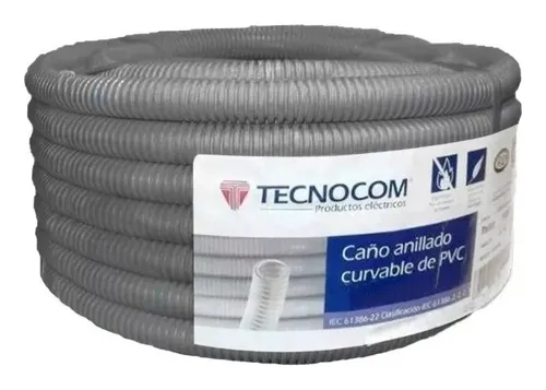 Caño Flexible Corrugado Loza Gris 7/8” Tecnocom