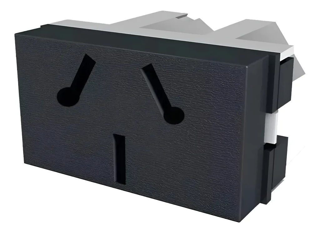 Tomacorriente Bipolar 125/250Vca - 15/10A Platinum Negro Jeluz