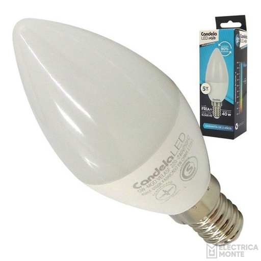 [6794] Lampara Vela 5w Frio Candela
