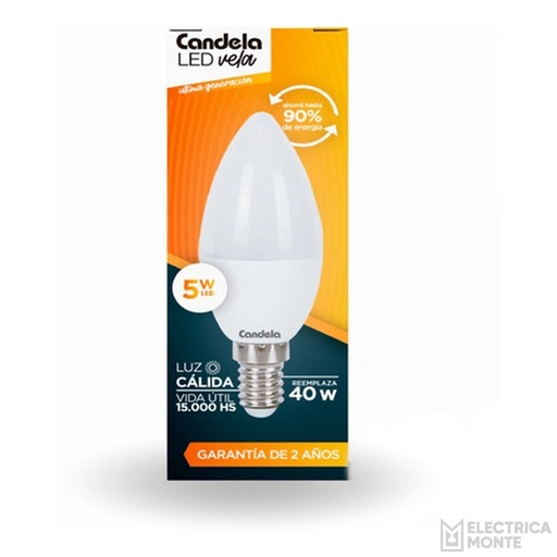[6795] Lampara Vela 5w Calido Candela