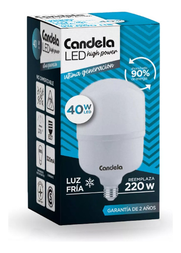 [6804] Lampara Galponera 40w Frio