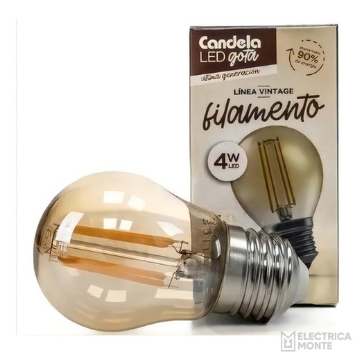 [6805] Led Deco Filamento Gota 4w Candela