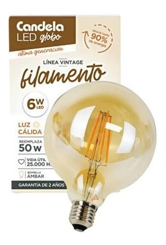 [6808] Led Deco Filamento Globo 6w