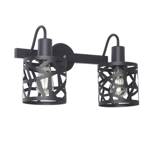 [AP-2310-NT] Aplique "RONDA" 2 Luces Negro