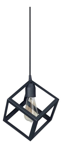 [C-1007-NT] Colgante "CUBO" Negro