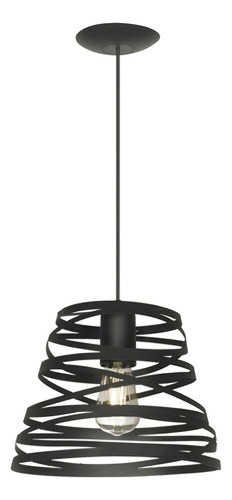 [C-1320-NT] Colgante "CESENA" de chapa Negro
