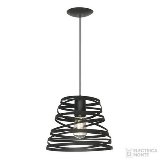 [C-1320-NT] Colgante "CESENA" de chapa Negro