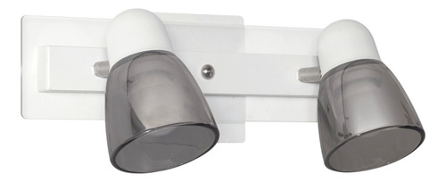 [S-211-BT] Spot Doble "SEGOVIA" con tulipa Blanco