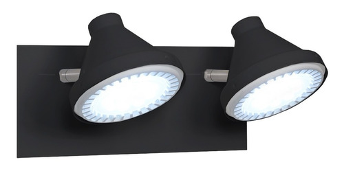 [S-216-NT] Spot Doble "OSLO" Negro