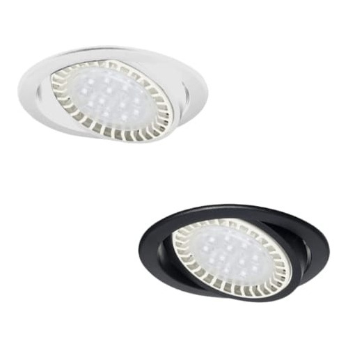 [SE-117-NEG] Spot de embutir redondo de pvc p/lampara AR-111 Negro