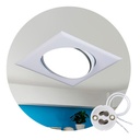 Spot de embutir cuadrado de pvc p/lampara AR-111 Blanco