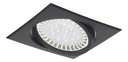 Spot de embutir cuadrado de pvc p/lampara AR-111 Negro