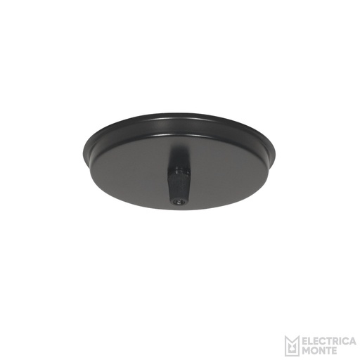 [X-64] Tapa redonda de 3 luces s/cable Negro