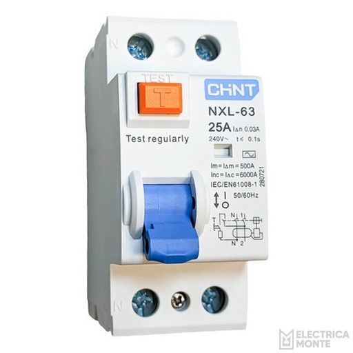 [036NL1-632P25A] Disyuntor 2X25 Amp 30Ma 6Ka Chint