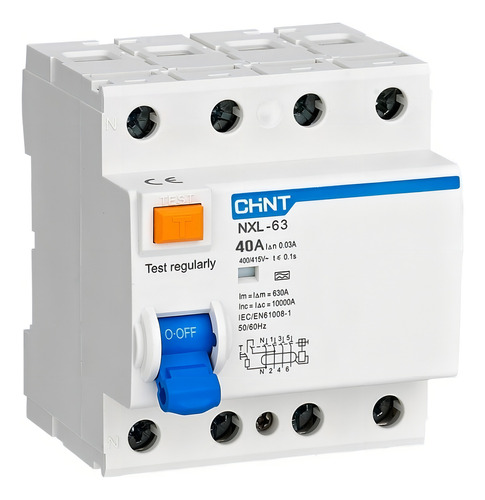 [036nl1-634p40a] Disyuntor 4X40 Amp 30Ma 6Ka Chint