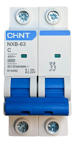 [036NXB-632PC10] Térmica 2X10A 6Ka Curva C  Chint