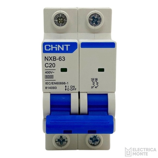 [036NXB-632PC20] Térmica 2X20A 6Ka Curva C Chint