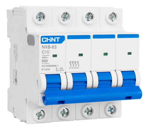 [036nxb-634pc10] Térmica 4X10A 6Ka Curva C Chint