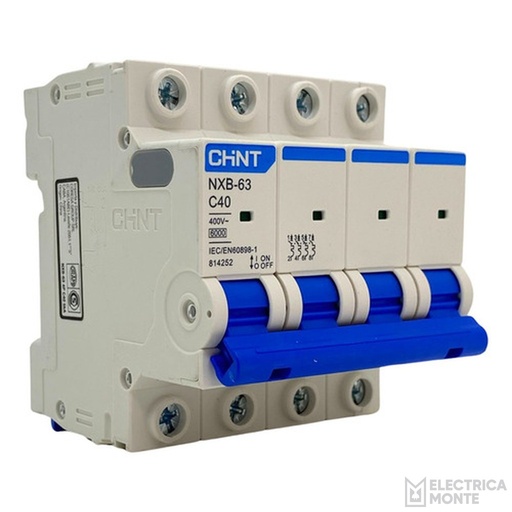 [036NXB-634PC40] Térmica 4X40A 6Ka Curva C Chint