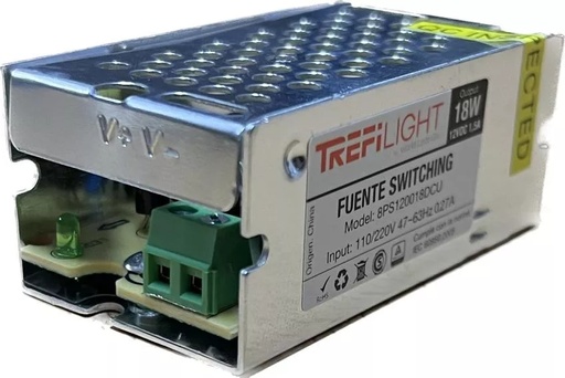 [001IM1801001] Fuente Transformador 12V 18W 1.5A Trefilight