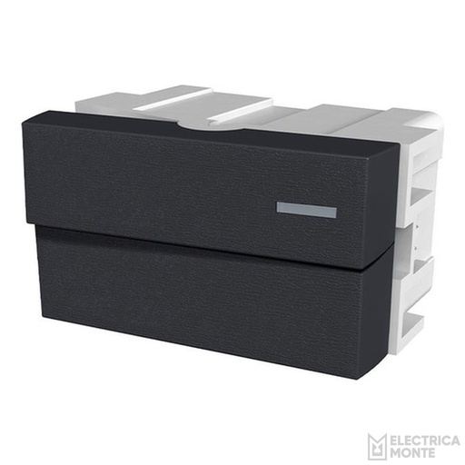 [80031] 1 Interruptor Unipolar 220Vca - 10A (1 - ½ Módulo en 1) Platinum Negro Jeluz