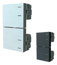 2 Interruptores Unipolares 220Vca - 10A (½ Teclón) Platinum Negro Jeluz