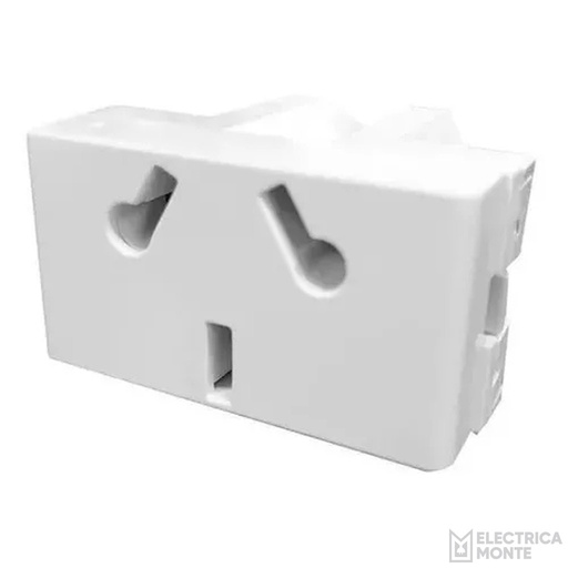 [60067] Tomacorriente Bipolar 125/250Vca - 15/10A Platinum Blanco Jeluz