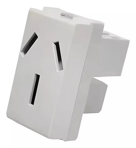[60059] Tomacorriente Bipolar + Tierra 250Vca - 20A Platinum Blanco Jeluz