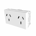 Tomacorriente Doble Bipolar + Tierra 250Vca - Biuso Platinum Blanco Jeluz