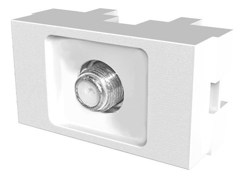 [60209] Toma TV c/ acople roscado pin fino 0 db 75ohm Platinum Blanco Jeluz