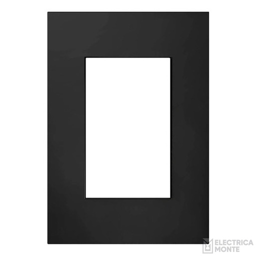 [45098/13] Tapas Platinum 5x10 cm. 3 módulos  Negra Jeluz