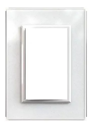 [698/2] Tapa Cristal  blanco clásico con bastidor Jeluz